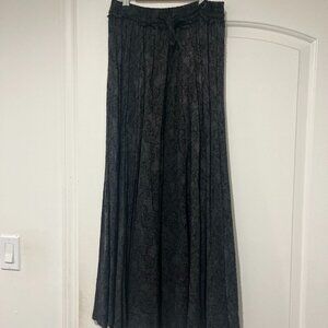 Zara womens black maxi skirt with tie